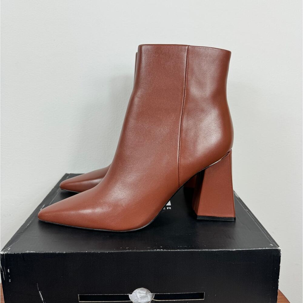New Marc Fisher Ltd Kulika Ankle Bootie Medium Natural Leather Women's Size 11 - Picture 3 of 11